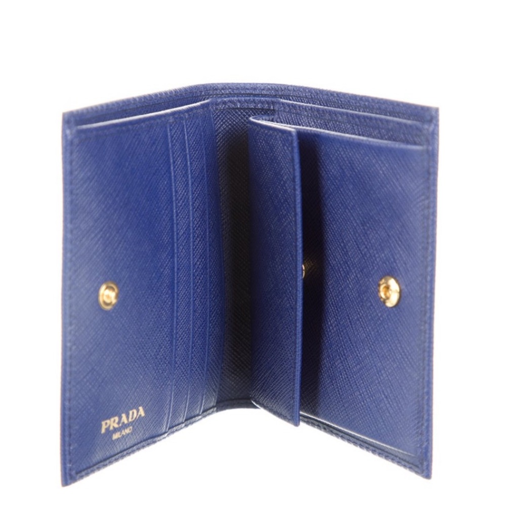 Prada blue leather wallet, NWOT - Picture 4 of 5